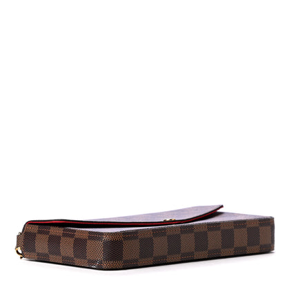 Louis Vuitton Damier Ebene Pochette Felicie Chain Wallet 4 of 5