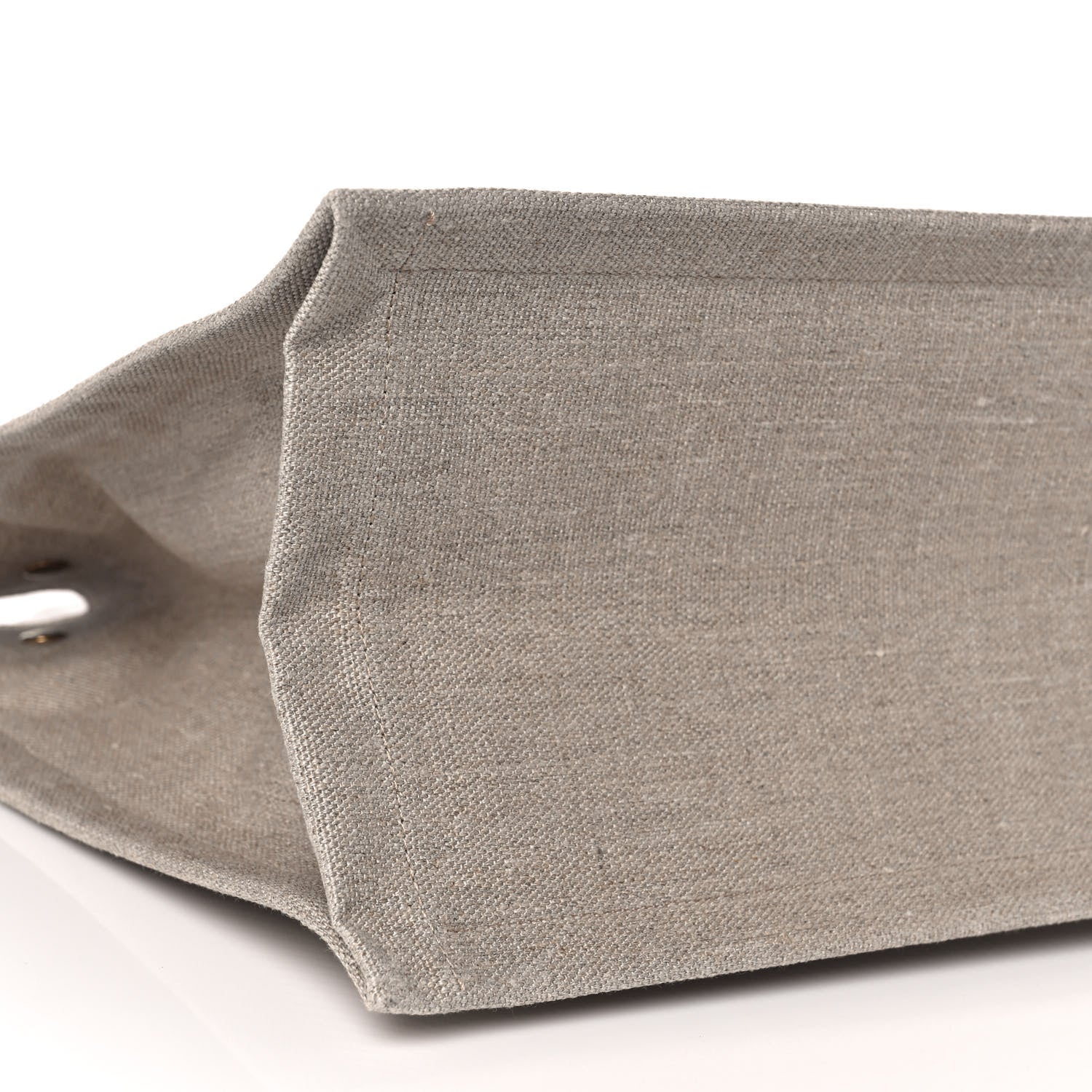 Saint Laurent Linen Calfskin Small Rive Gauche Tote Beige Sea Salt 7 of 9