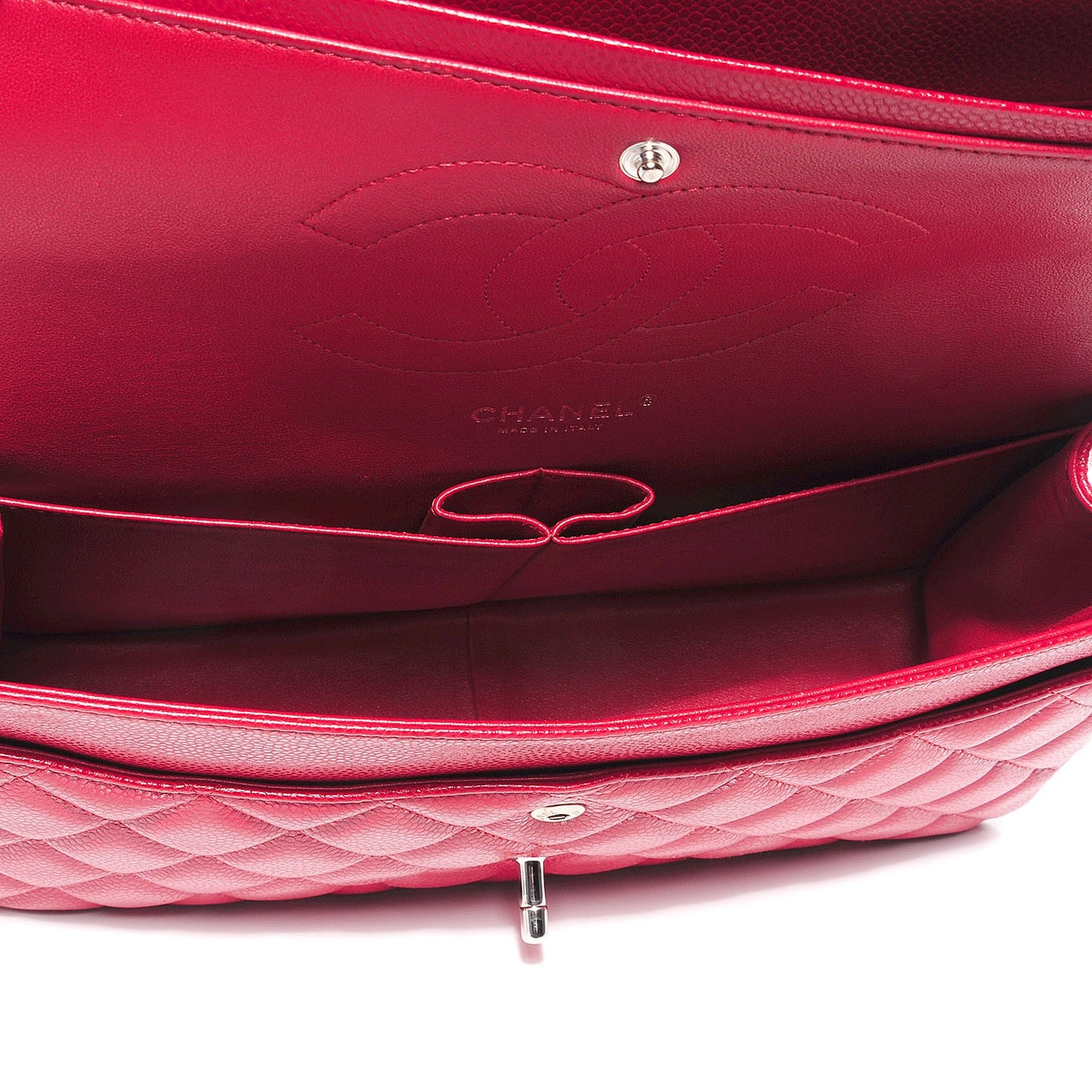 Caviar Jumbo Double Flap Red