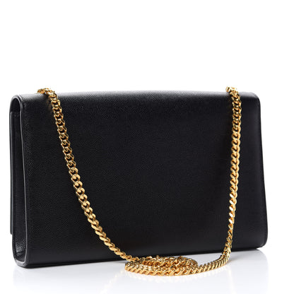 Saint Laurent Grain De Poudre Medium Classic Monogram Kate Satchel Black 3 of 12