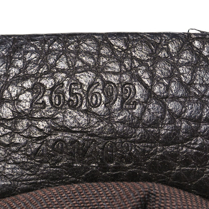 Gucci Crystal Monogram D Ring Gold Hobo Brown 7 of 11
