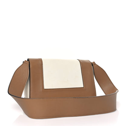 Celine Shiny Smooth Calfskin Medium Frame Shoulder Bag Tan Optic White 3 of 12