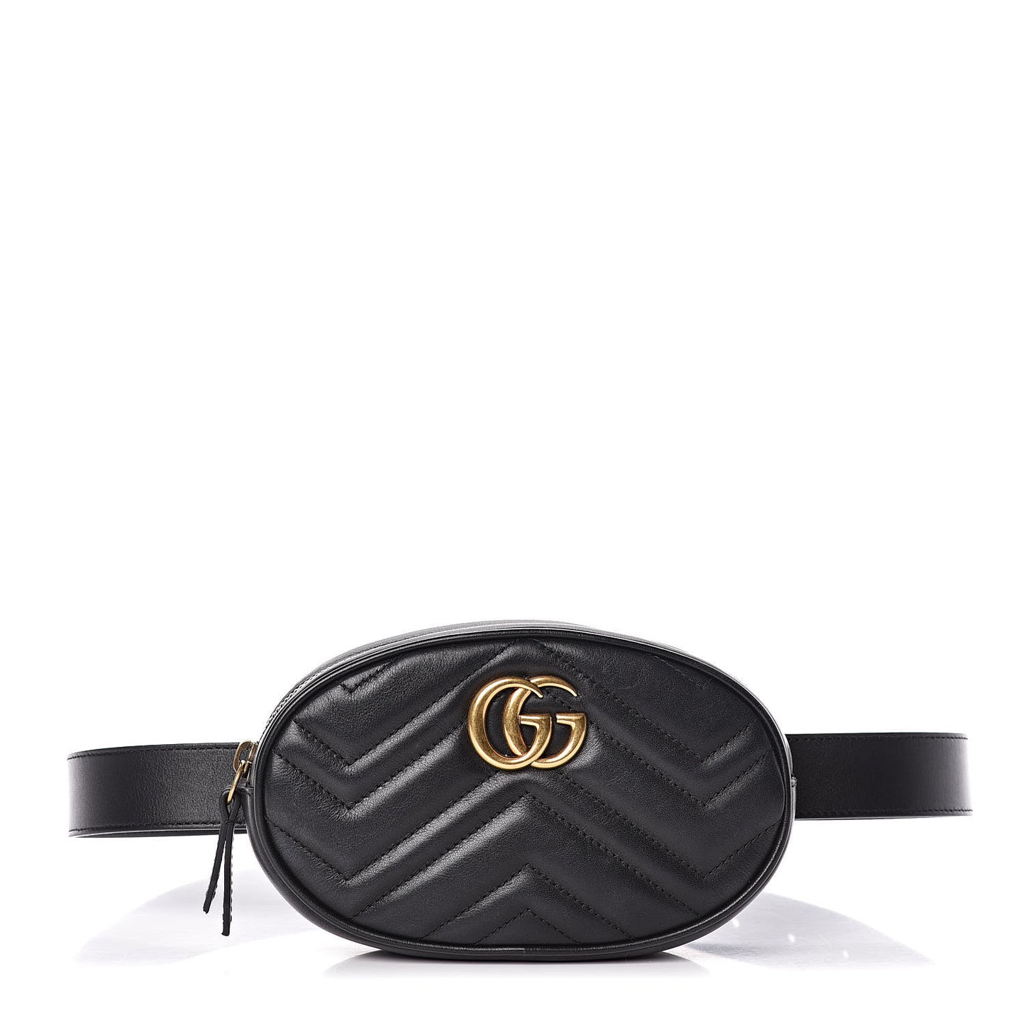 Calfskin Matelasse GG Marmont Belt Bag 85 34 Black