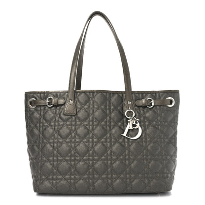 Christian Dior Coated Canvas Cannage Small Panarea Tote Bronze 1 of 10