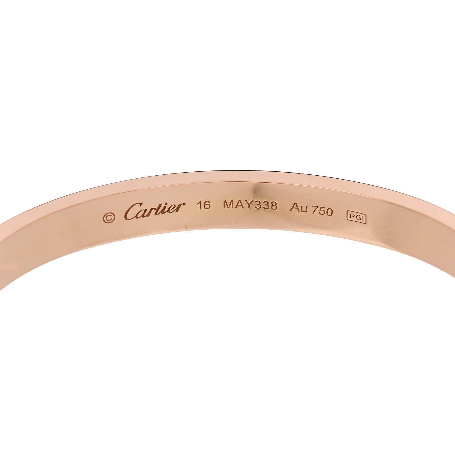 Cartier 18k Pink Gold Love Bracelet 16 6 of 9