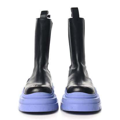 Bottega Veneta Calfskin The Tire Chelsea Boots 40 Black Periwinkle 3 of 8