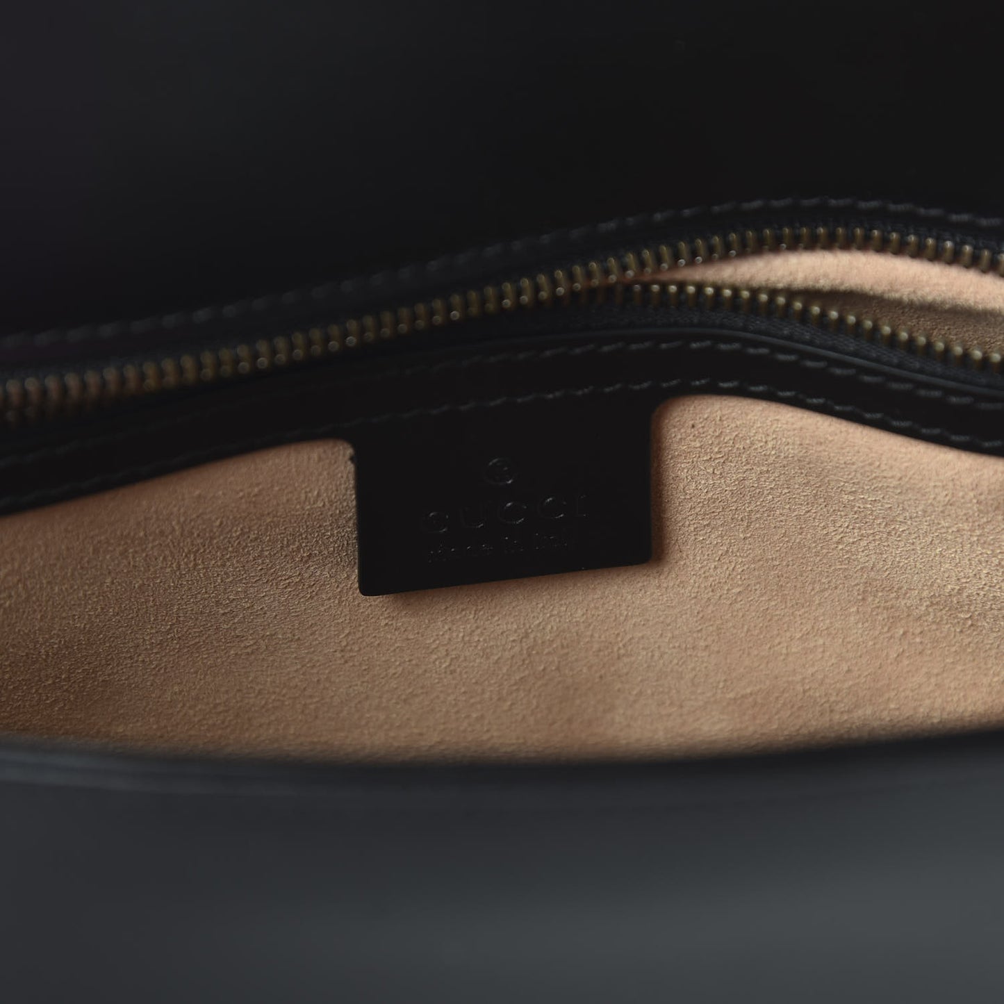 Calfskin Matelasse Small GG Marmont Shoulder Bag Black
