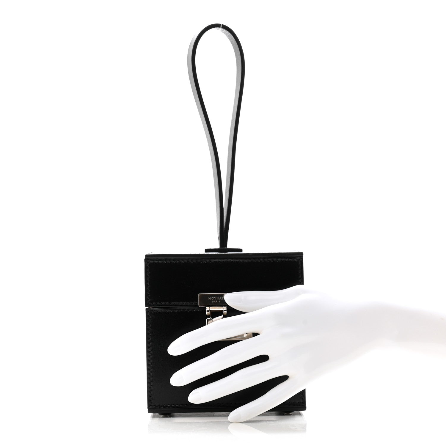 Moynat Calfskin Mini Vanity Case Clutch Black 2 of 10