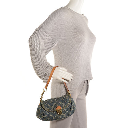 Louis Vuitton Monogram Denim Mini Pleaty Blue 2 of 7