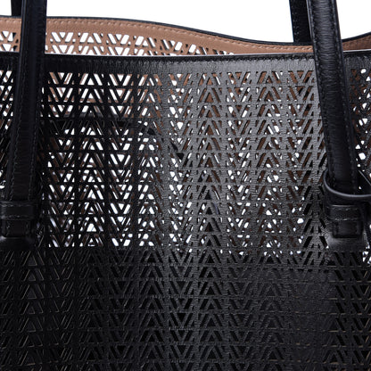 Alaia Lux Calfskin Zig Zag Laser Cut Mina 32 Bag Black 8 of 10