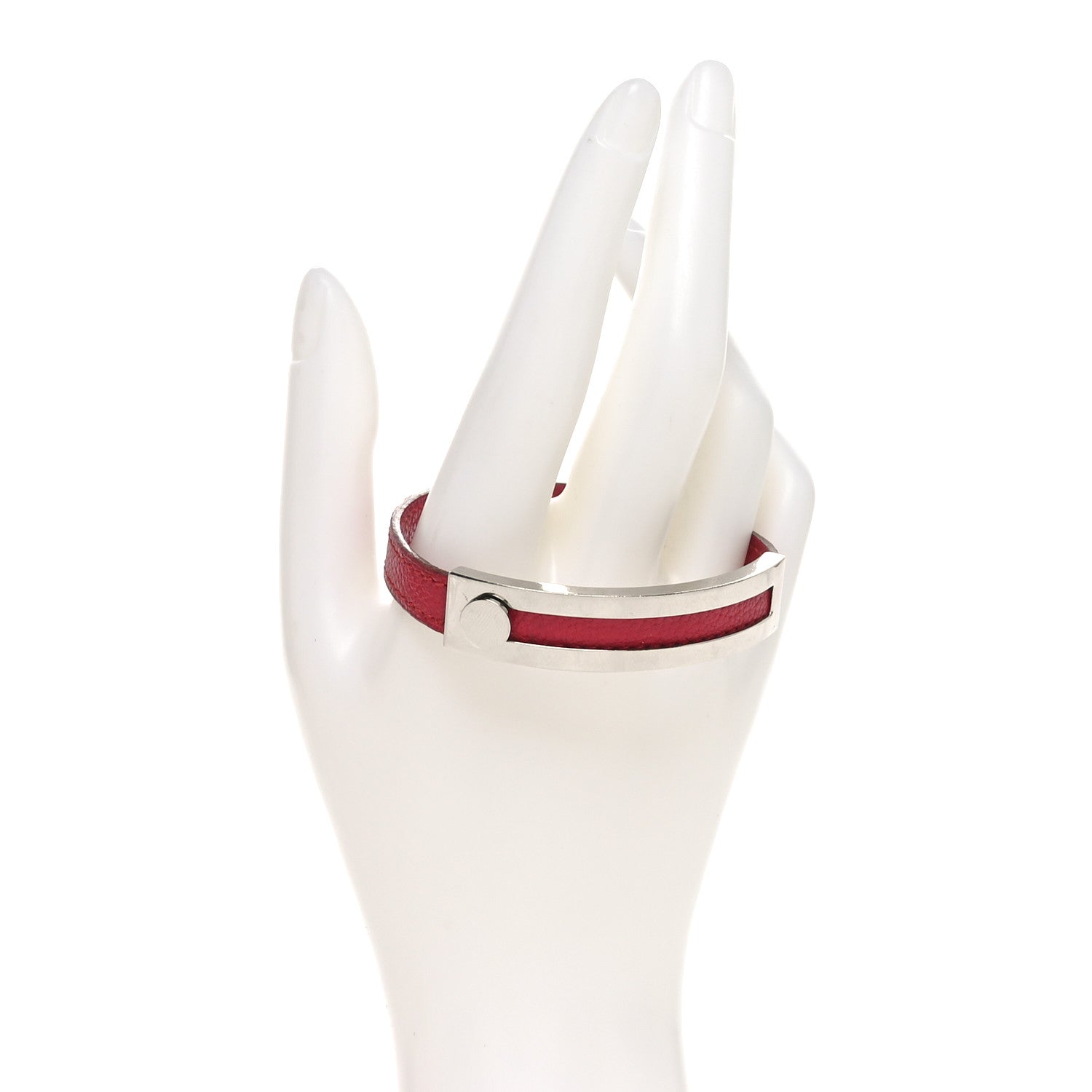 Hermes Chevre Mysore Pousse Pousse Bracelet Rouge Vif 2 of 4