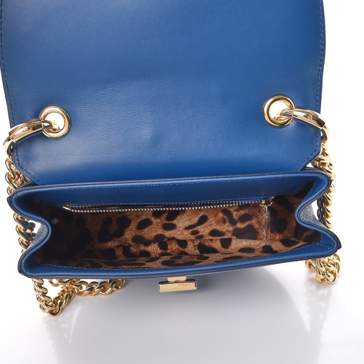 Calfskin Media Wifi Shoulder Bag Blue