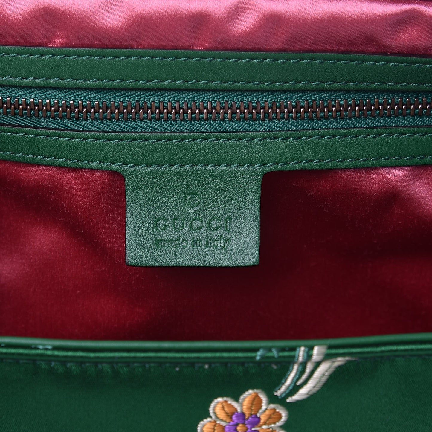 Jacquard Matelasse Floral Maxi GG Marmont Top Handle Shoulder Bag Green Multicolor