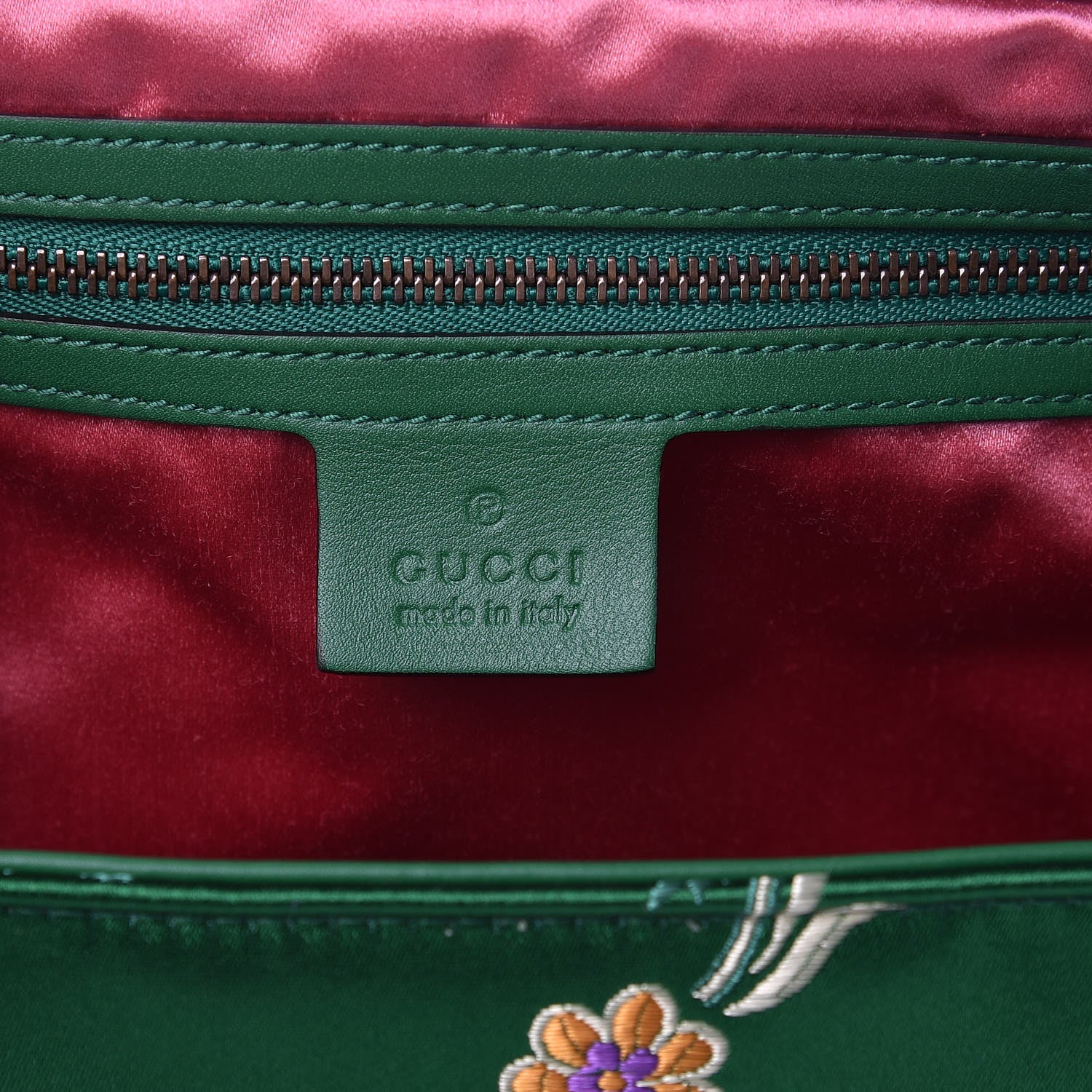 Gucci Jacquard Matelasse Floral Maxi GG Marmont Top Handle Shoulder Bag Green Multicolor 6 of 10