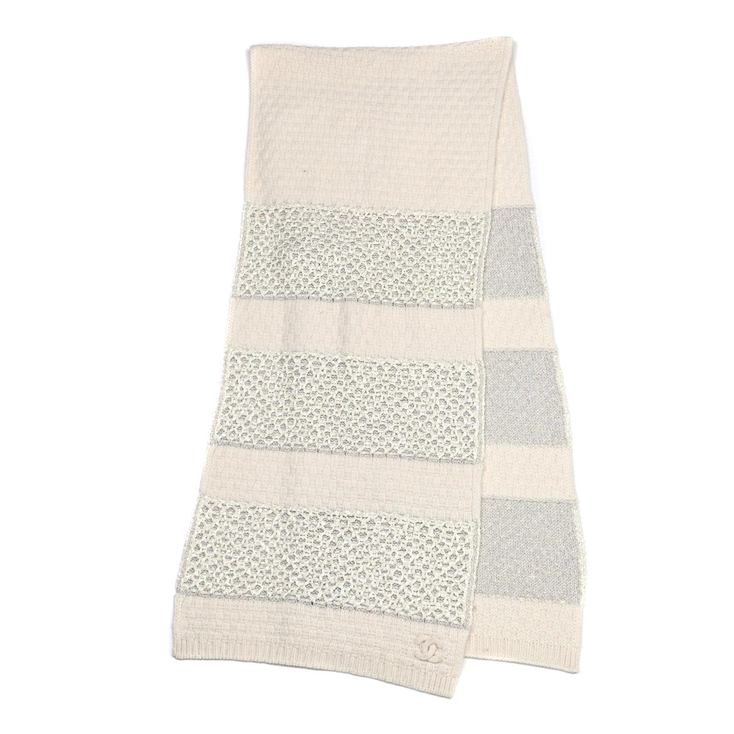 Cashmere Cotton Lurex CC Scarf Beige