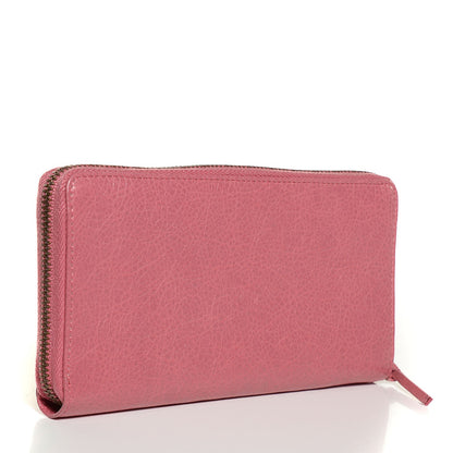 Balenciaga Agneau Classic Hardware Continental Zip Around Wallet Rose Bonbon 3 of 8