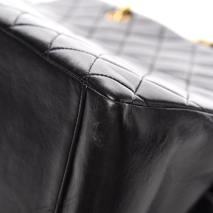Chanel Lambskin Quilted Grand Shopping Tote GST Black 13 of 15