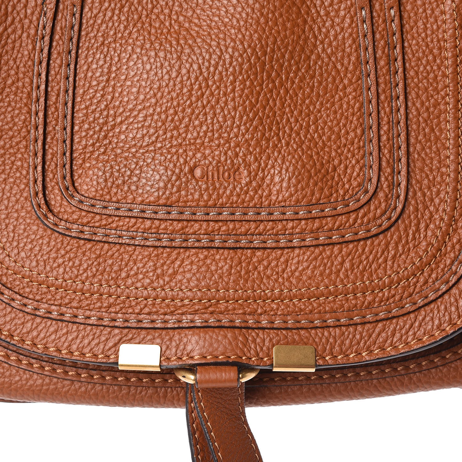 Chloe Calfskin Small Marcie Satchel Tan 10 of 10