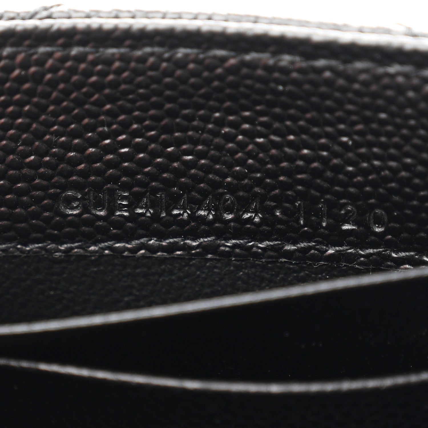 Saint Laurent Grain De Poudre Matelasse Chevron Small Monogram Envelope Wallet Black 7 of 7
