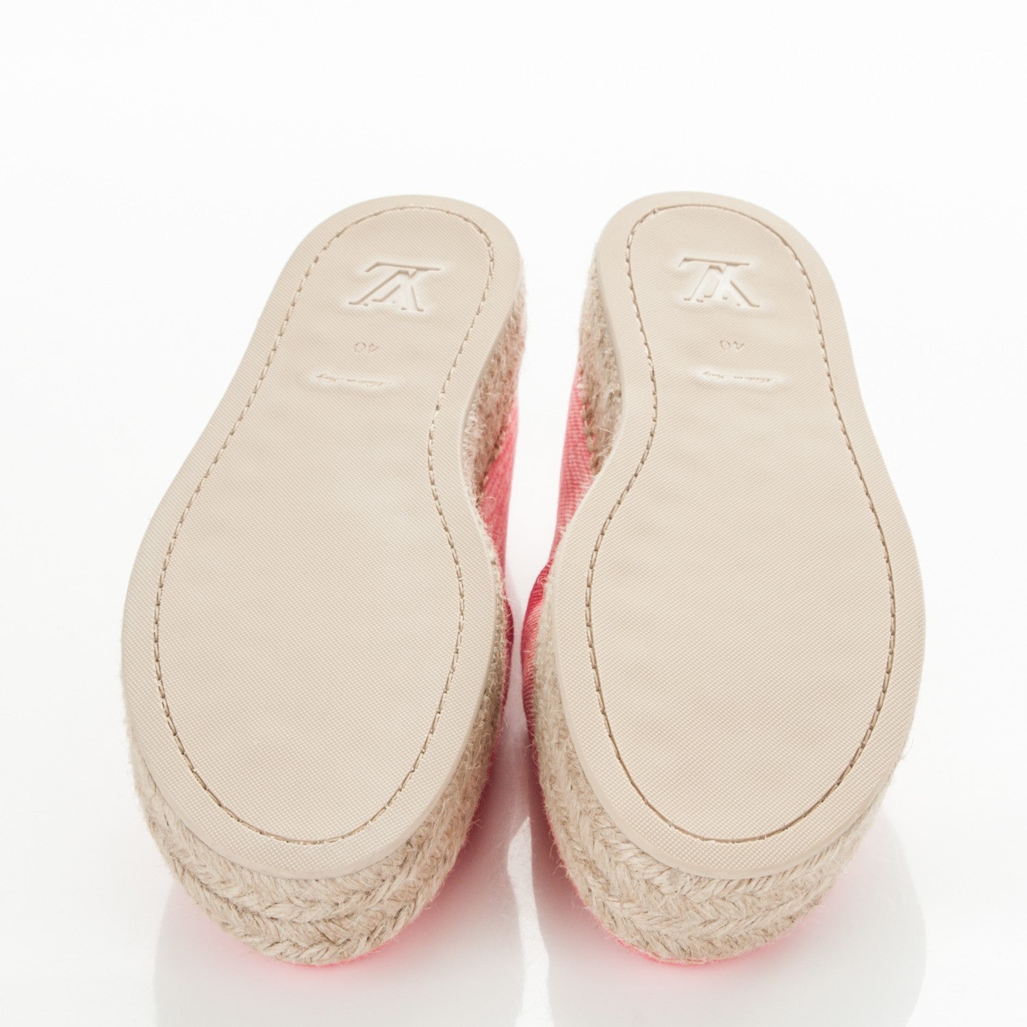 Louis Vuitton Canvas Blue Shore Espadrille Flats 40 Corail 5 of 8