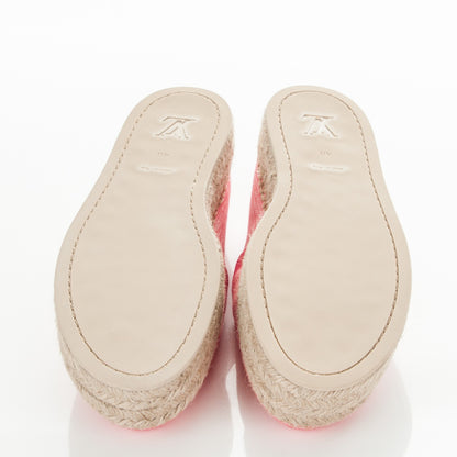 Louis Vuitton Canvas Blue Shore Espadrille Flats 40 Corail 5 of 8