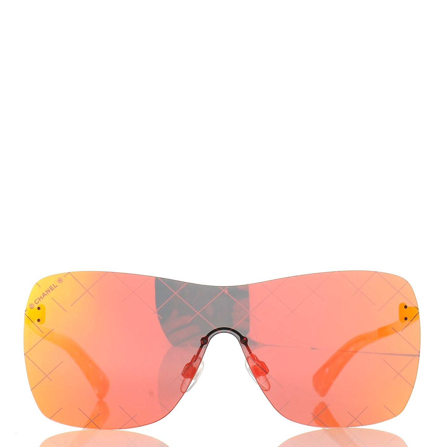 Shield Runway Sunglasses 4215 Silver Red