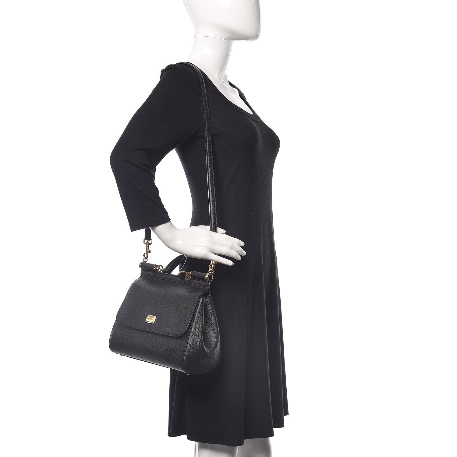 Dolce & Gabbana Dauphine Medium Miss Sicily Satchel Black 2 of 8