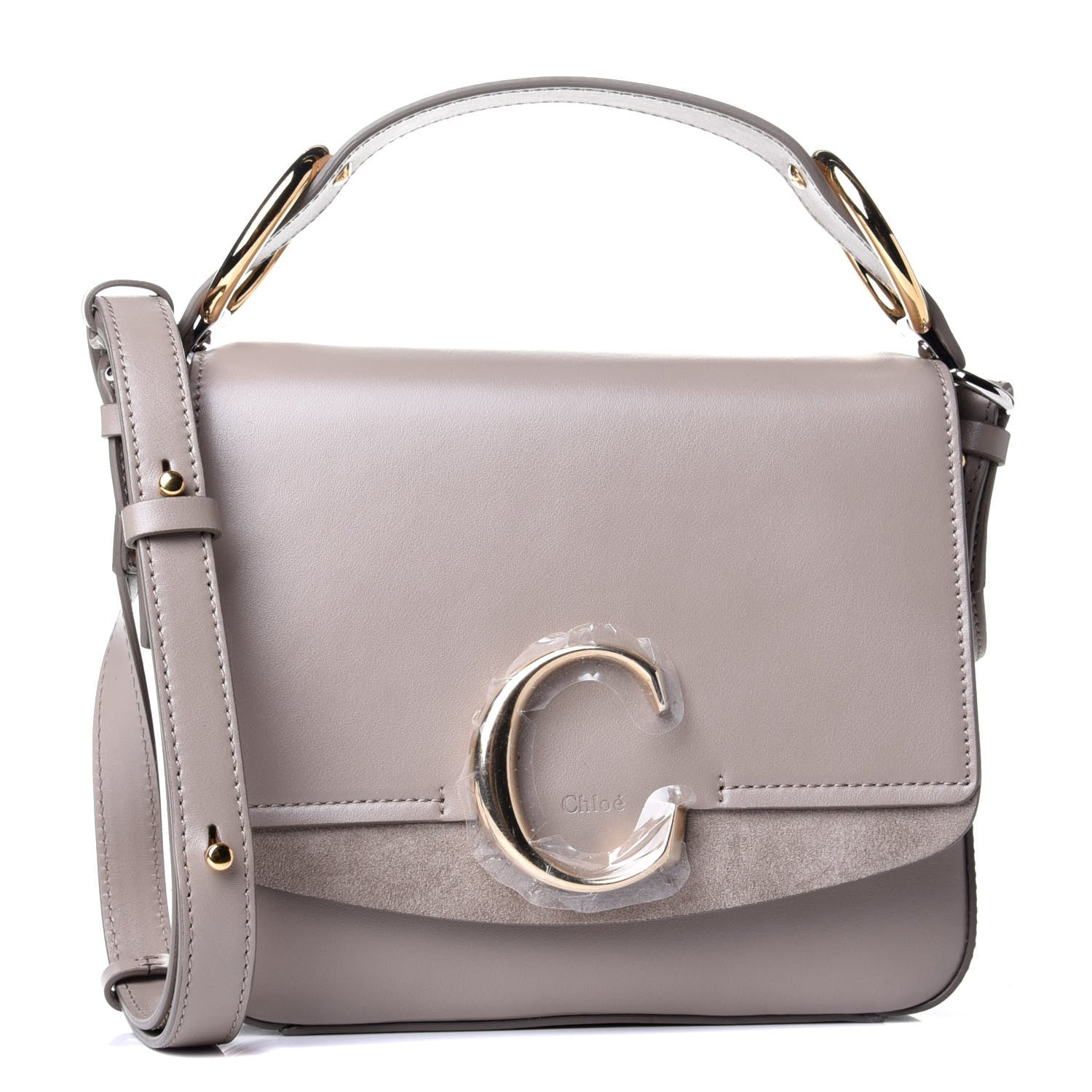 Chloe Calfskin Small C Double Carry Motty Grey 1 of 4