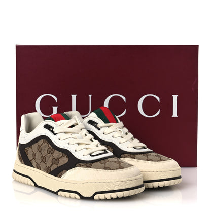 Gucci Monogram Suede Re-Web Sneakers 6 Ivory Beige Ebony 11 of 11