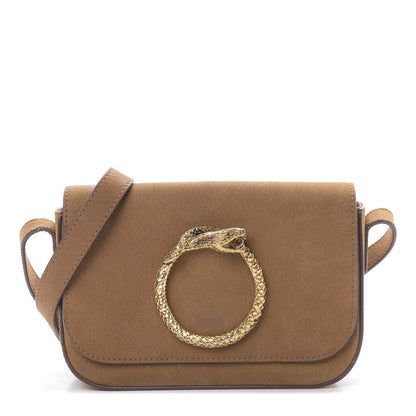 Saint Laurent Suede Eddie Serpent Shoulder Bag Brown 1 of 17
