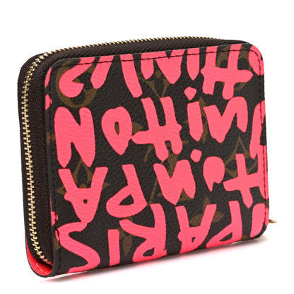 Louis Vuitton Monogram Graffiti Zippy Coin Purse Fuchsia 3 of 8