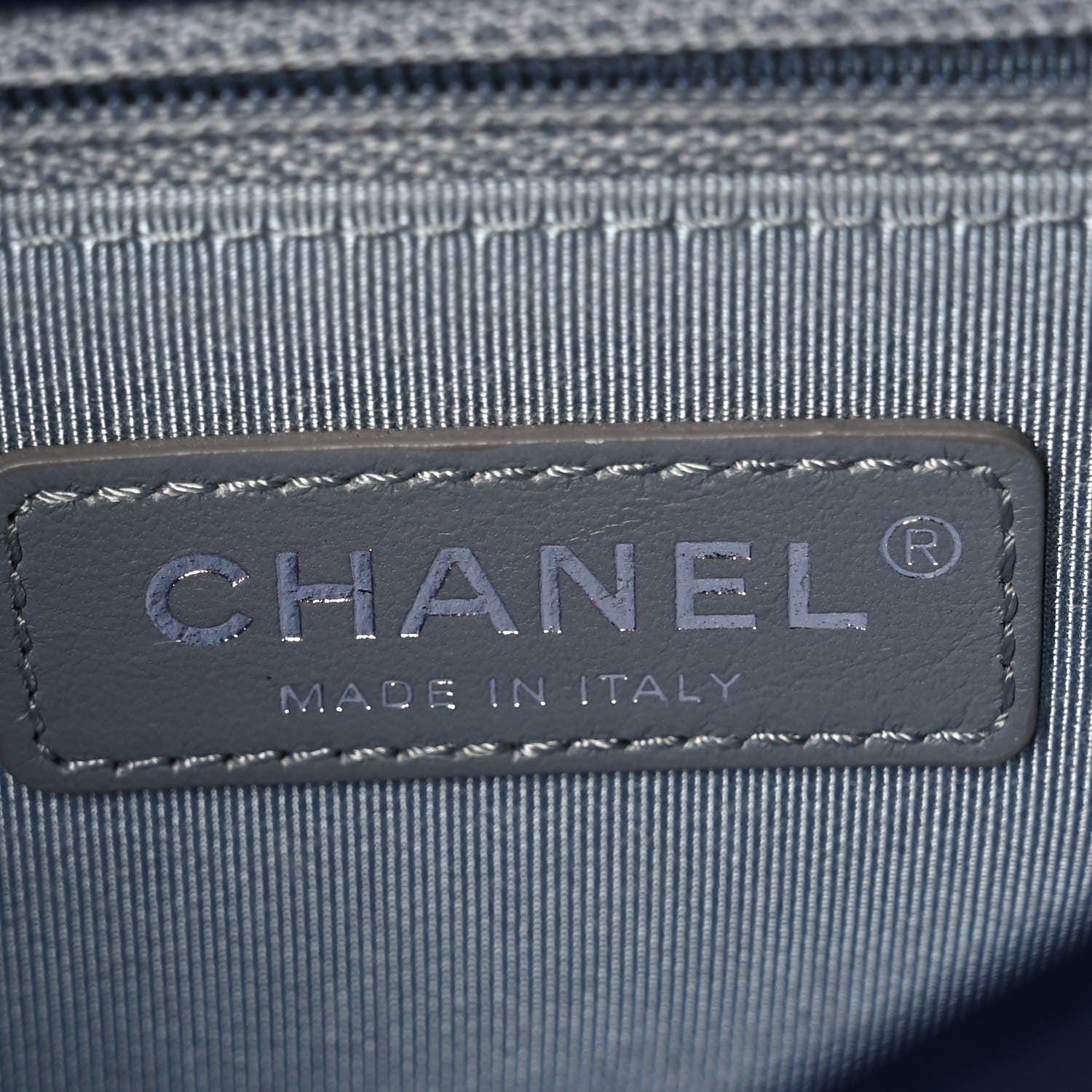 Chanel Metallic Sheepskin Chevron Quilted Medium Vintage Mademoiselle Flap Navy 5 of 9
