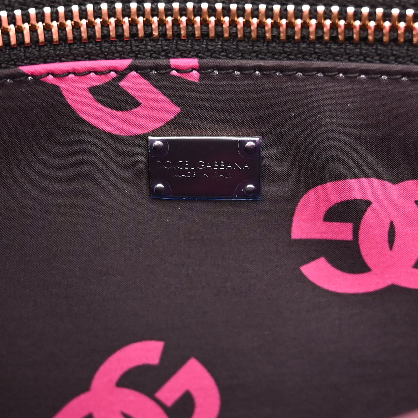 Calfskin Small DG Logo Shopper Tote Lilac