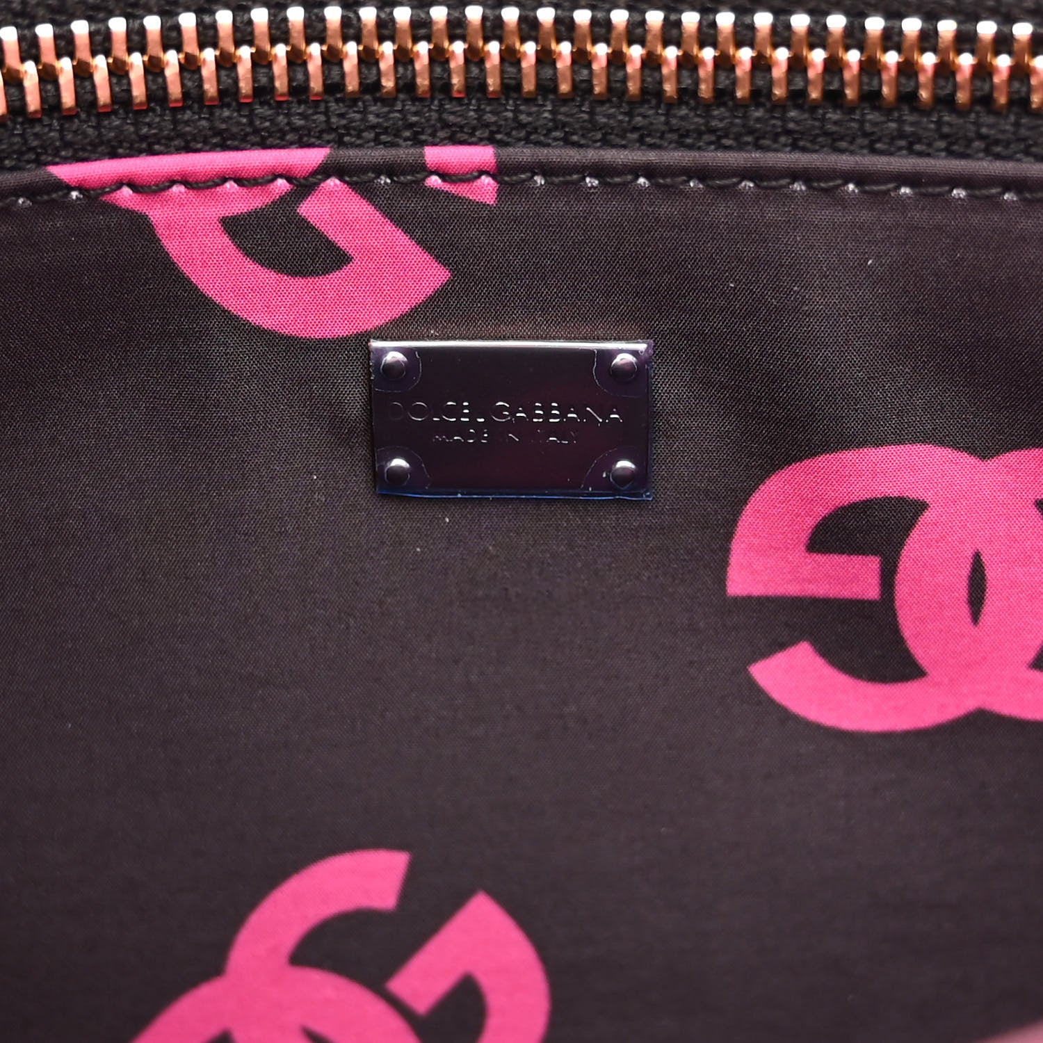 Dolce & Gabbana Calfskin Small DG Logo Shopper Tote Lilac 6 of 9