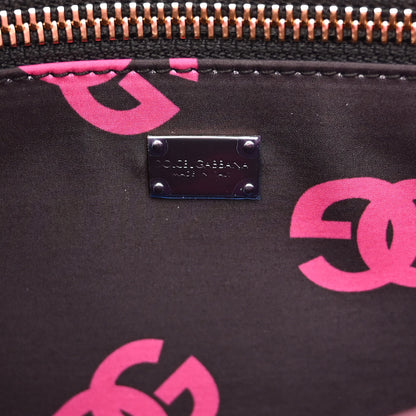 Dolce & Gabbana Calfskin Small DG Logo Shopper Tote Lilac 6 of 9