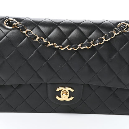 Chanel Lambskin Quilted Medium Double Flap Black 8 of 10