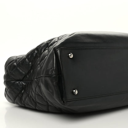 Chanel Aged Calfskin Quilted Be CC Tote Black 5 of 12