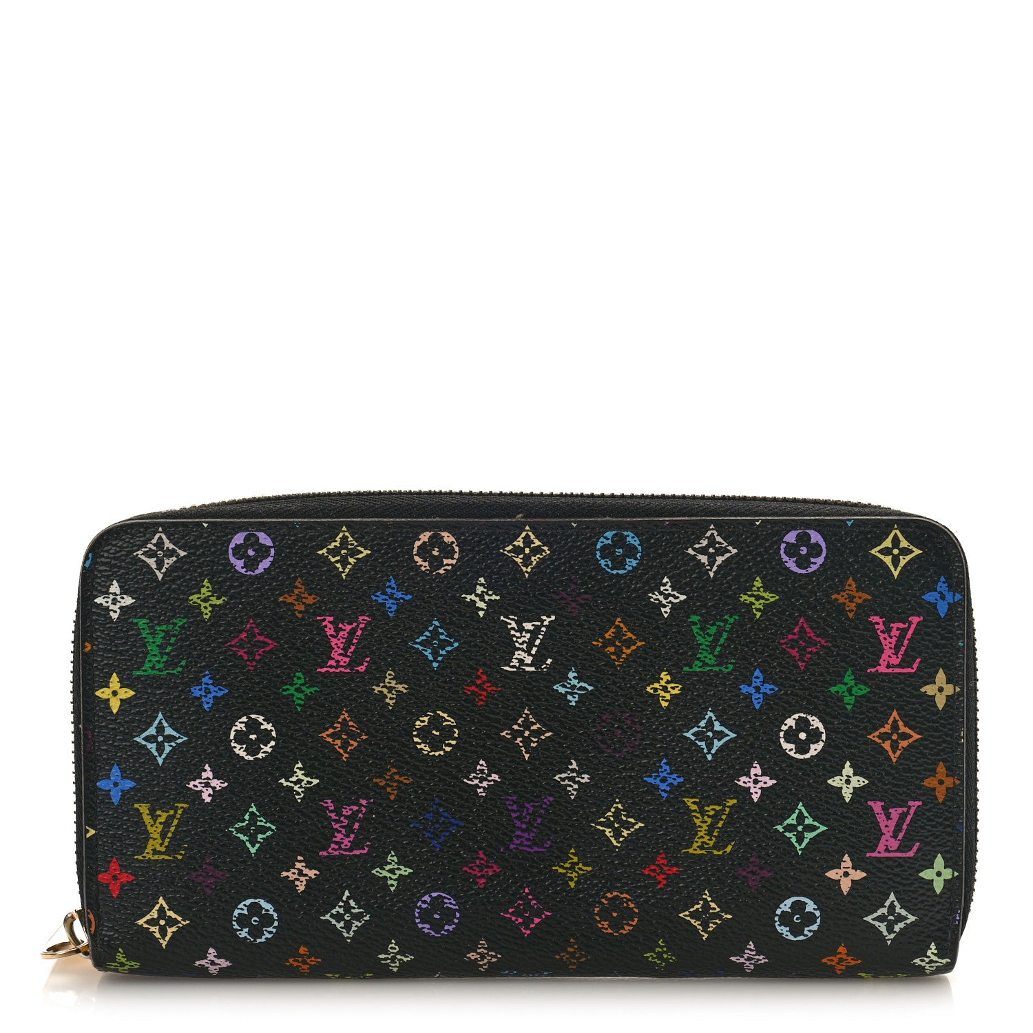 Louis Vuitton Monogram Multicolor Zippy Wallet Black Grenade 1 of 8
