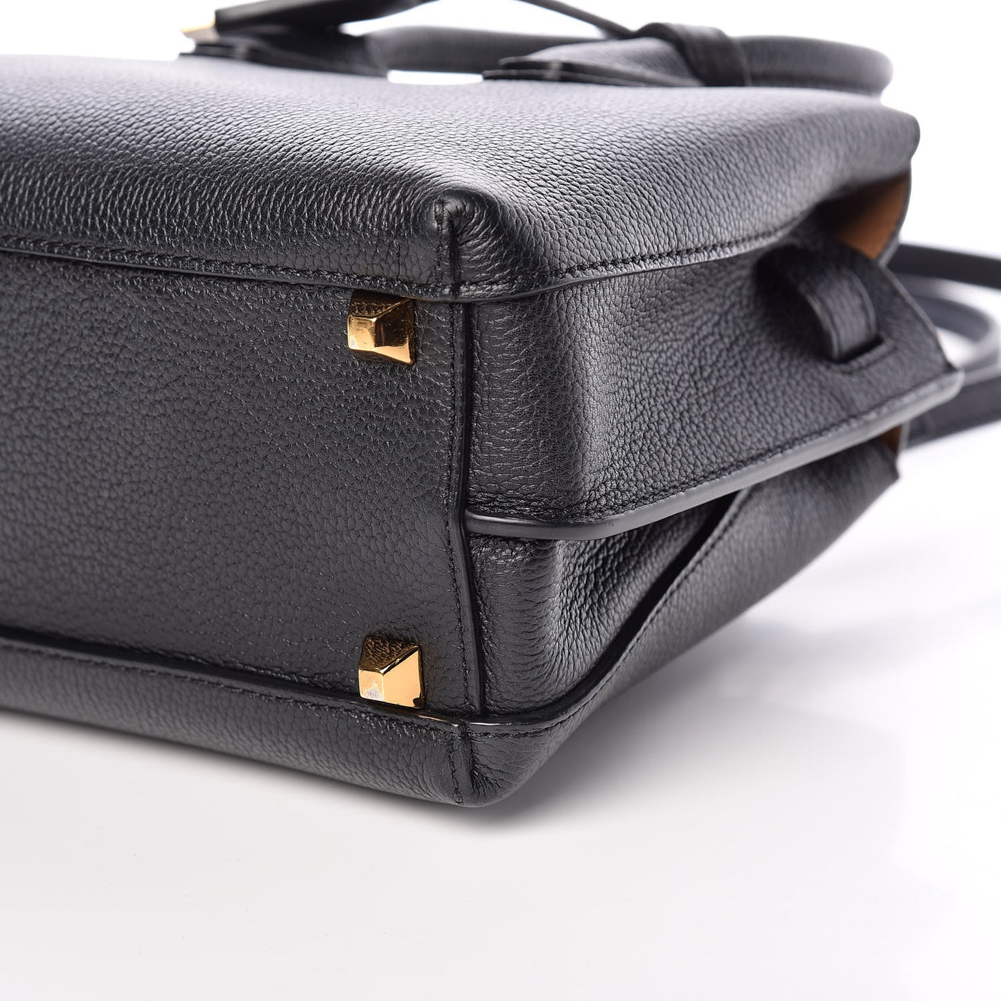 Grained Calfskin Mini Milla Tote Black