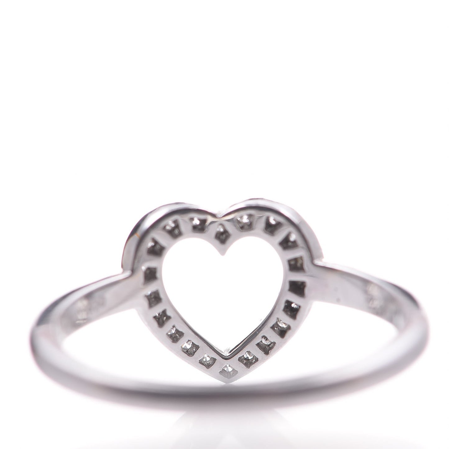 Platinum Diamond Heart Ring 48.5 4.5