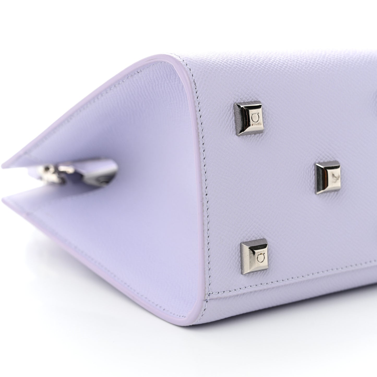 Hammered Calfskin Small The Studio Box Bag Lavender