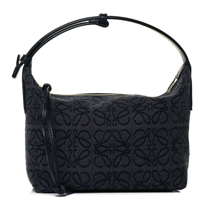 Loewe Jacquard Anagram Calfskin Small Cubi Bag Anthracite Black 1 of 9