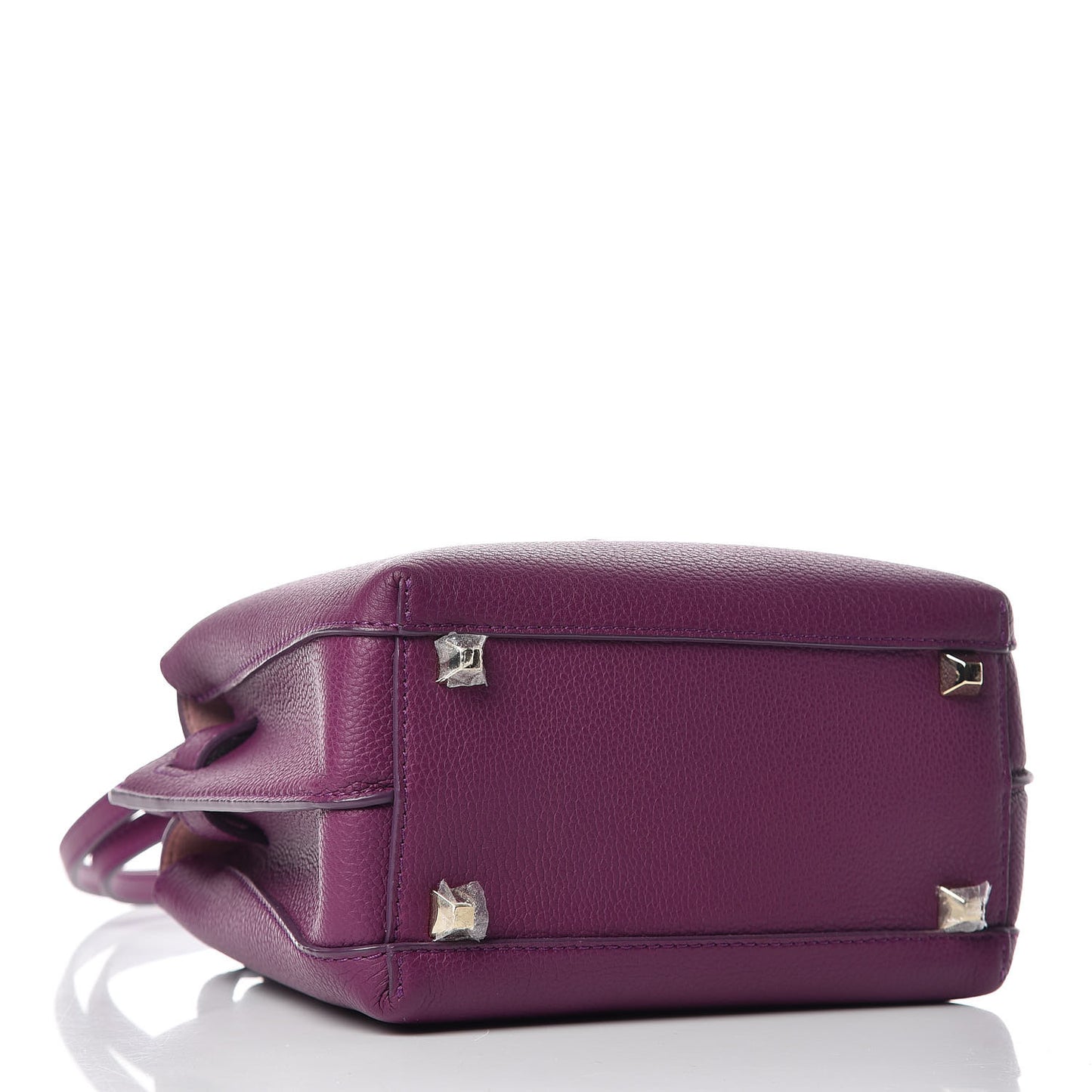 Grained Calfskin Mini Milla Tote Purple