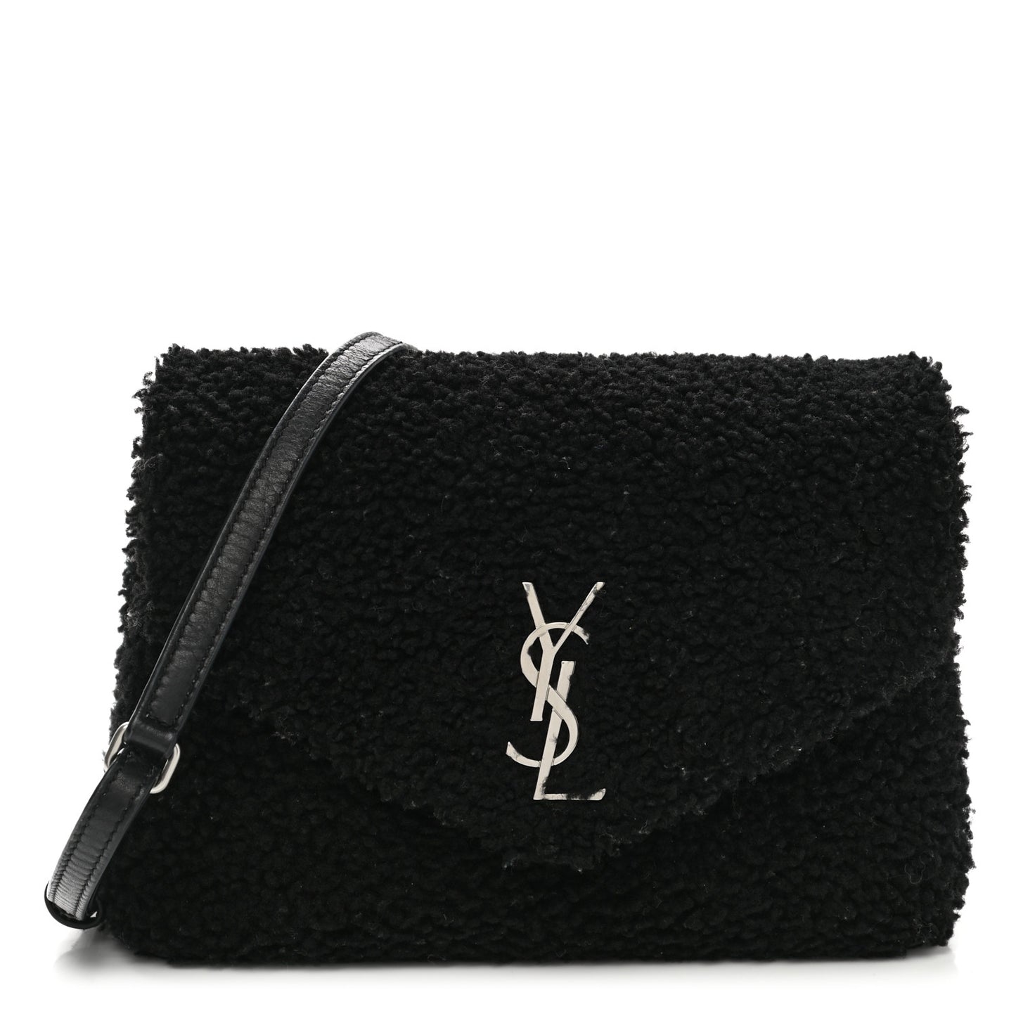 Shearling Toy Loulou Shoulder Bag Black