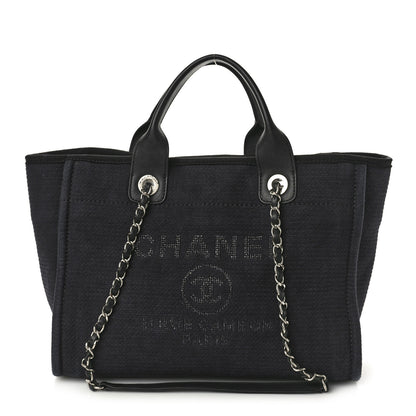 Chanel Mixed Fibers Small Deauville Tote Black 1 of 12