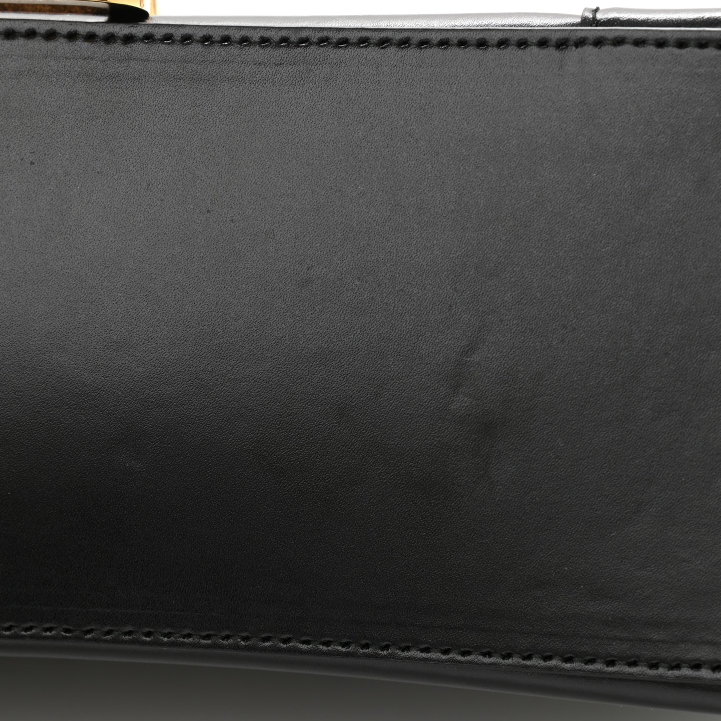 Shiny Box Calfskin Medium Hourglass Top Handle Bag Black