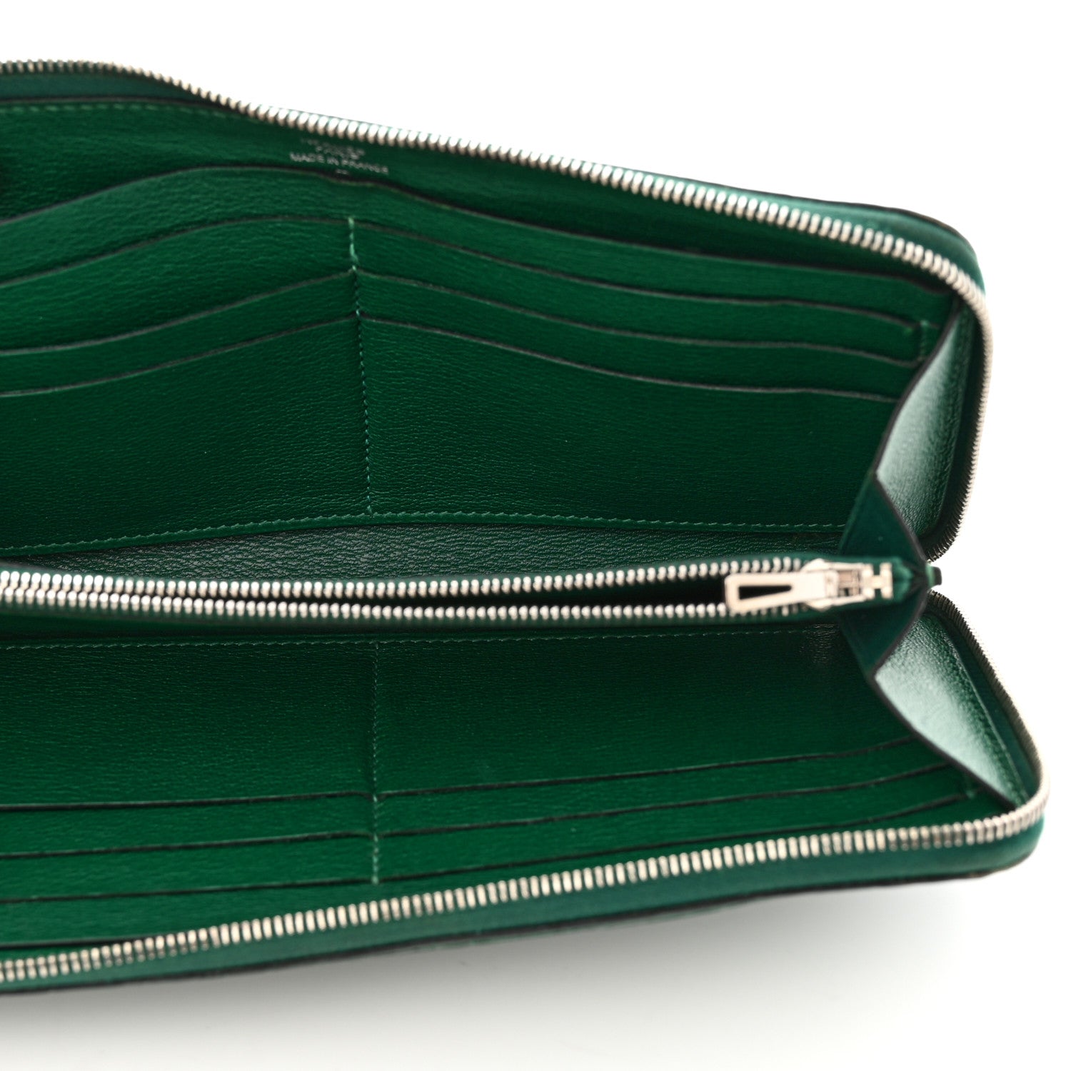Hermes Shiny Alligator Azap Wallet Vert Emeraude 5 of 7