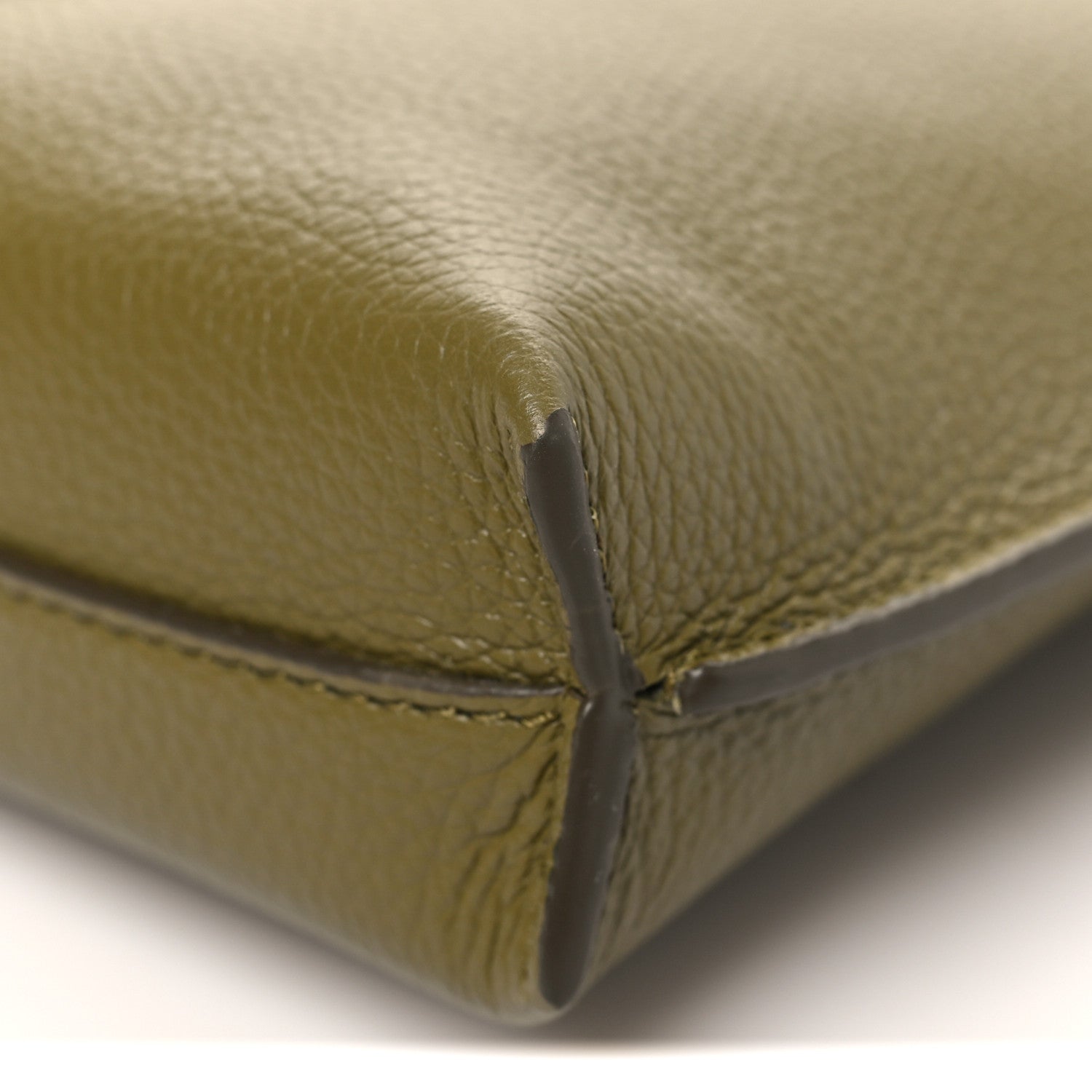 Loewe Soft Grained Calfskin Vertical T-Pocket Crossbody Bag Khaki Green 8 of 8