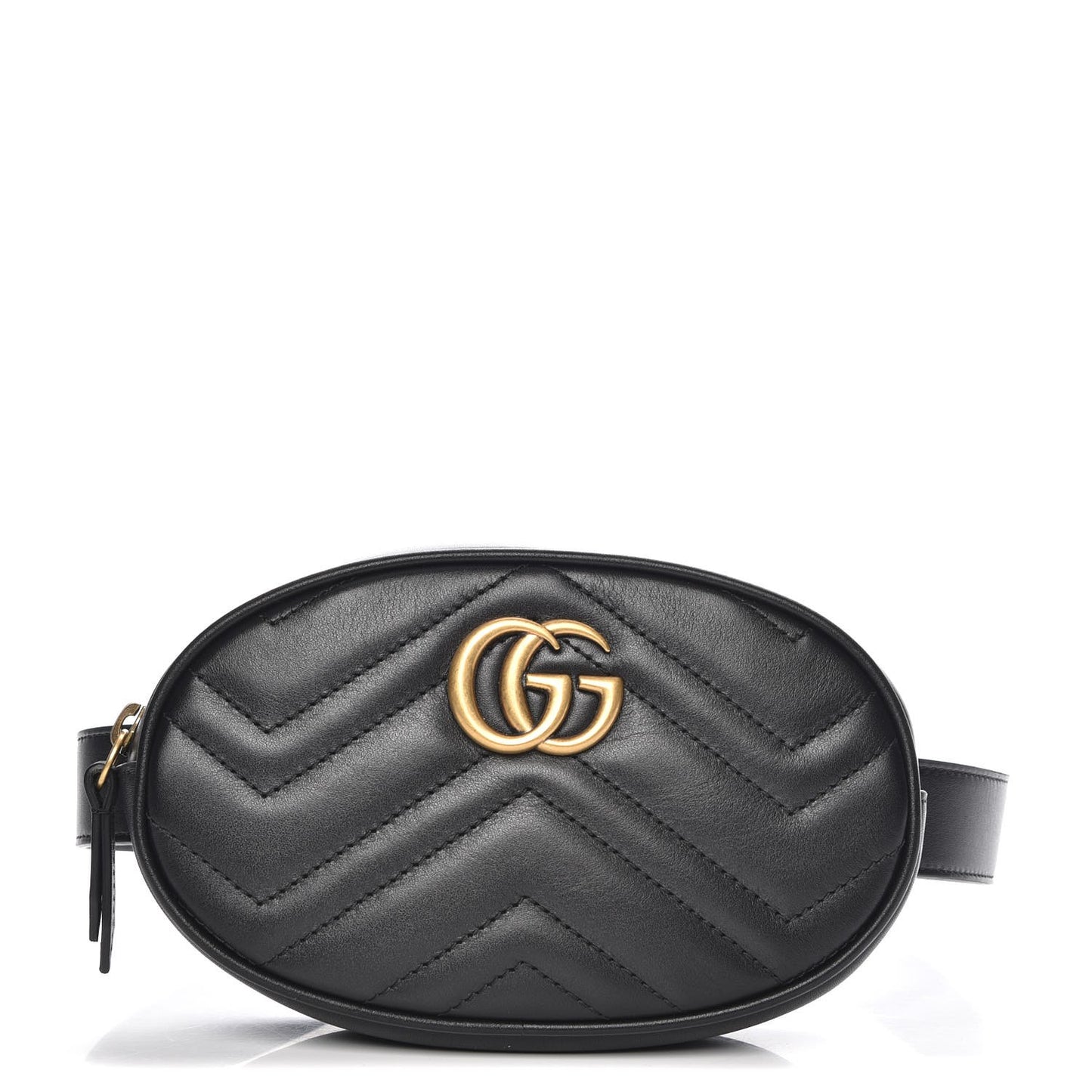 Calfskin Matelasse GG Marmont Belt Bag 85 34 Black
