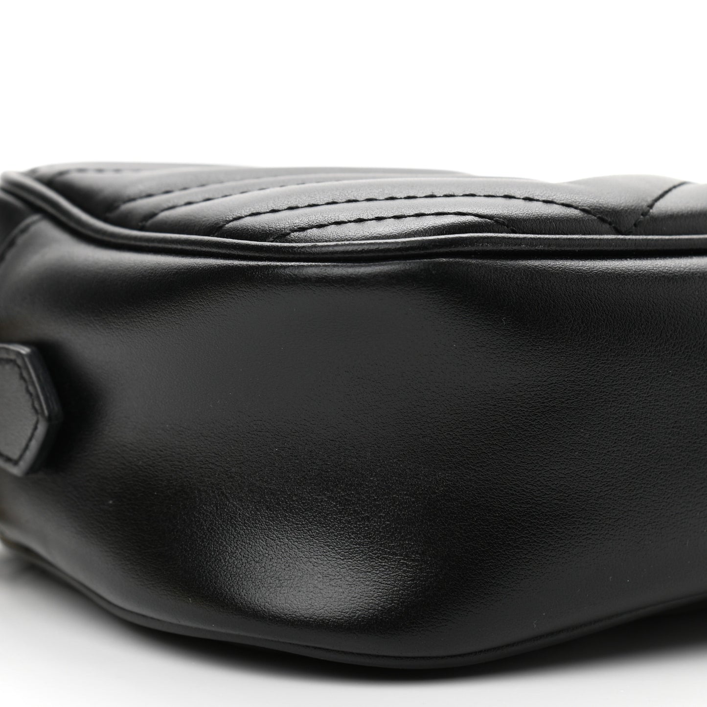 Calfskin Matelasse Small GG Marmont Chain Shoulder Bag Black
